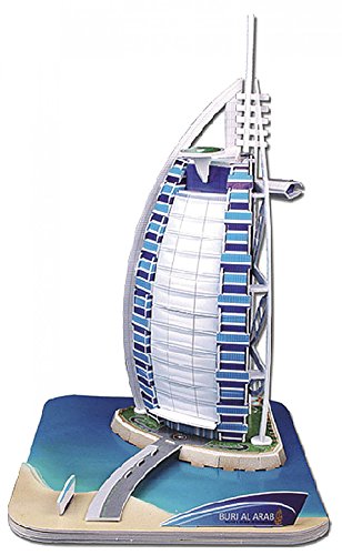Playtastic Gebäude Puzzle: Faszinierendes 3D-Puzzle Burj al Arab Dubai, 44 Puzzle-Teile (Modellbau) von Playtastic