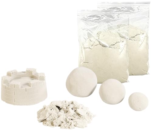 Playtastic Kinder Spielzeug Sand: 2er-Set kinetischer Sand, fein, beige, insgesamt 2 kg (Magnetischer Kinder, Modellier-Sand) von Playtastic