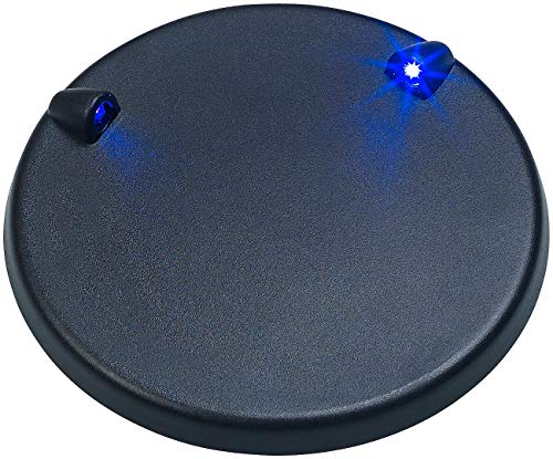 Playtastic LED Podest: LED-Beleuchtungs-Sockel für Modellbausätze, 2 Blaue LEDs, Ø 9,5 cm (Modellbau-Beleuchtung, Beleuchtungssockel, Drehteller) von Playtastic