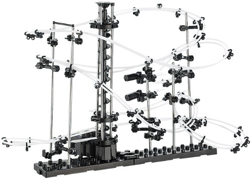 Playtastic Kugelbahn Erwachsene: Professionelle Kugel-Achterbahn, 193-teilig, nachleuchtend (Murmelbahn Erwachsene, kreative Kugelbahn, perpetuum Mobile) von Playtastic