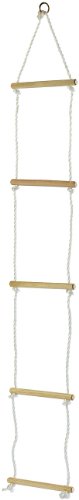 Playtastic Seilleiter Kinder: Strickleiter mit 5 Holzsprossen für Kinder (Strickleiter Klettern, Hängeleiter, befestigen) von Playtastic