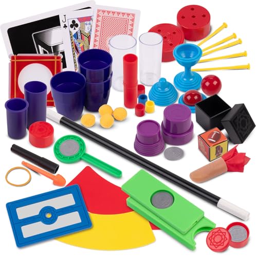 Playtastic Zauberspielzeug: Kinder-Zauberkasten mit 74 tollen Zaubertricks und Zauberstab (Zauber-Pack, Zauber-Truhe, Spielzeug) von Playtastic
