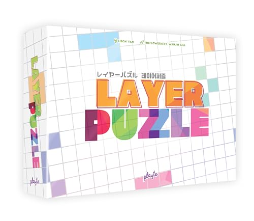 Layer-Puzzle - Strategisches Flip & Write Puzzlespiel | Überlappende Gitter-Herausforderung mit transparenten Karten | Solo- oder kompetitives Logikspiel für Teenager & Erwachsene Layer-Puzzle - Strategisches Flip & Write Puzzlespiel | Überlappende Gitter-Herausforderung mit transparenten Karten | Solo- oder kompetitives Logikspiel für Teenager & Erwachsene von Playte