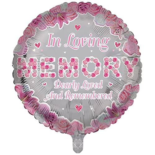 45,7 cm runder Erinnerungsballon in Loving Memory Pink von Playtec