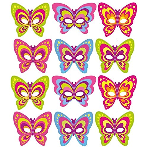 12 Karten Schmetterling Gesichtsmasken – Kinder-Partytütenfüller von Playwrite