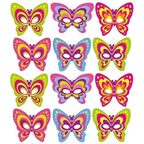 12 Karten Schmetterling Gesichtsmasken – Kinder-Partytütenfüller 12 Karten Schmetterling Gesichtsmasken – Kinder-Partytütenfüller von Playwrite