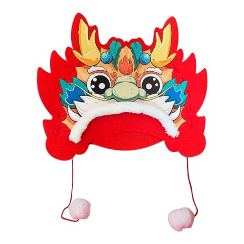 Pleayietoopiatiey Chinesischer Neujahrs-Drachenhut, dimensional, DIY, Handwerk, Tierhut, Drachenkopf-Hut, Rot Pleayietoopiatiey Chinesischer Neujahrs-Drachenhut, dimensional, DIY, Handwerk, Tierhut, Drachenkopf-Hut, Rot von Pleayietoopiatiey