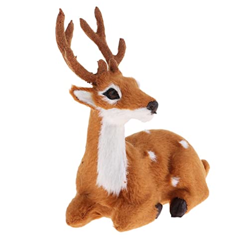 Pleayietoopiatiey Simulation Weihnachten Elch Plüsch Rentier Modell Spielzeug Hellbraun Männlich sitzend, 10x11x3cm Pleayietoopiatiey Simulation Weihnachten Elch Plüsch Rentier Modell Spielzeug Hellbraun Männlich sitzend, 10x11x3cm von Pleayietoopiatiey