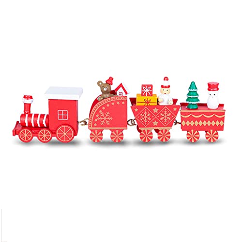 Weihnachten Holzzug Bauernhaus Rustikale Kinder Geschenk Dekorationen Vintage Handgemachte Dekorative Handwerk Typ 7 4 Abschnitte von Pleayietoopiatiey