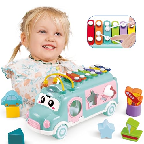 PlenPLAY - Interaktives Musikbus-Spielzeug für Kleinkinder, Xylophon, Abakus, Formensortierer und Push/Pull&Go-Funktion, perfektes pädagogisches Geschenk für Kleinkinder von 1 bis 3 Jahren PlenPLAY - Interaktives Musikbus-Spielzeug für Kleinkinder, Xylophon, Abakus, Formensortierer und Push/Pull&Go-Funktion, perfektes pädagogisches Geschenk für Kleinkinder von 1 bis 3 Jahren von PlenPLAY