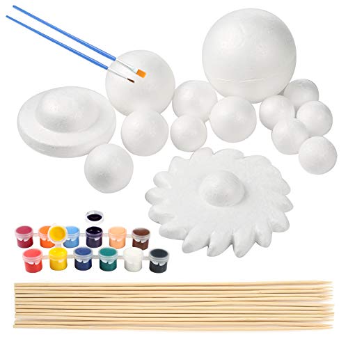 Pllieay Solarsystem-Modell-Schaumkugel-Set enthält 14 Polystyrol-Kugeln, 12 Bambusstäbe, 12 Farbpigmente, 2 Malpinsel für Schule, Wissenschaft Projekte Pllieay Solarsystem-Modell-Schaumkugel-Set enthält 14 Polystyrol-Kugeln, 12 Bambusstäbe, 12 Farbpigmente, 2 Malpinsel für Schule, Wissenschaft Projekte von Pllieay
