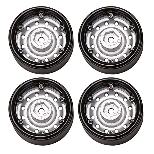 Plouluyt 4 StüCk Metall 1,9 Beadlock Rad Felgen Nabe für 1/10 Rc Crawler Axial Scx10 90046 Trx4 D90 D110 12 Kleine LöCher, Silber Plouluyt 4 StüCk Metall 1,9 Beadlock Rad Felgen Nabe für 1/10 Rc Crawler Axial Scx10 90046 Trx4 D90 D110 12 Kleine LöCher, Silber von Plouluyt