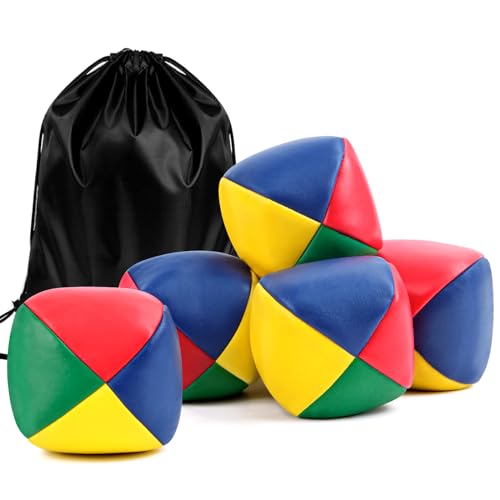 PlsMupn 6 Stück Jonglierbälle Set Jonglierbälle Kinder, Ballwurfball Spiele Zirkus Clown Farbige Jonglierbälle Spielbälle Interaktives für Erwachsene Kinder Anfänger von PlsMupn
