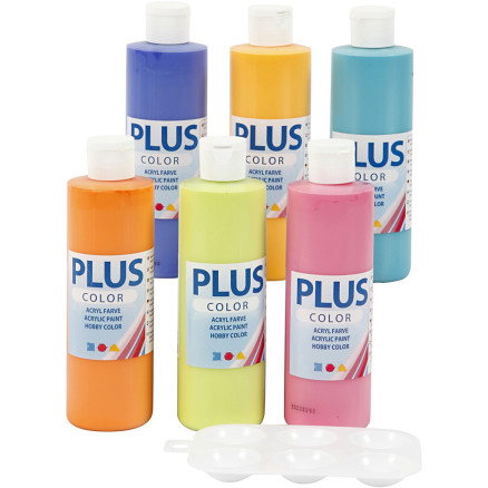 Plus Color Bastelfarbe, 6x250 ml/ 1 Pck von Plus Color