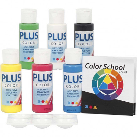 Plus Color Bastelfarbe, 6x60ml, Grundfarben Plus Color Bastelfarbe, 6x60ml, Grundfarben von Plus Color