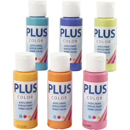 Plus Color Bastelfarbe, Sort. Farben, 6x60 ml/ 1 Pck Plus Color Bastelfarbe, Sort. Farben, 6x60 ml/ 1 Pck von Plus Color