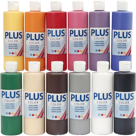 Plus Color Bastelfarbe, Standard-Farben, 12x250 ml/ 1 Pck Plus Color Bastelfarbe, Standard-Farben, 12x250 ml/ 1 Pck von Plus Color