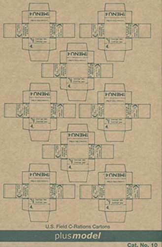 Plus-Model 10 - U.S. Feld C-Ration Kartons WW II, 8 Stück pro Bogen von Plus-Model
