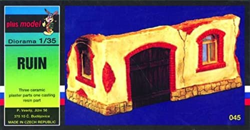 Plus-Model 45 - Ruine, Set bestehend aus 5 Keramik, 1 Resin und Holzteilen von Plus-Model
