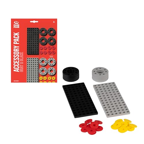 Plus-Plus 3965 Geniales Konstruktionsspielzeug, Bauplatten und Räder Schwarz & Grau, Kreativ-Bausteine für Kinder ab 5 Jahren, Zubehör, 30 Teile Plus-Plus 3965 Geniales Konstruktionsspielzeug, Bauplatten und Räder Schwarz & Grau, Kreativ-Bausteine für Kinder ab 5 Jahren, Zubehör, 30 Teile von Plus-Plus