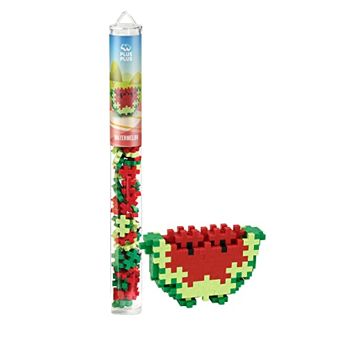 PLUS PLUS Mini Maker Tube – Wassermelone – 70 Teile, Konstruktionsbau-Stielspielzeug, ineinandergreifende Mini-Puzzleblöcke für Kinder von Plus-Plus