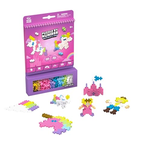 Plus-Plus 3988 Geniales Konstruktionsspielzeug, Activity Pad Fantasie, Baustein-Set für 2D und 3D Figuren, Kreativ-Bausteine für Kinder ab 5 Jahren, 125 Teile von Plus-Plus