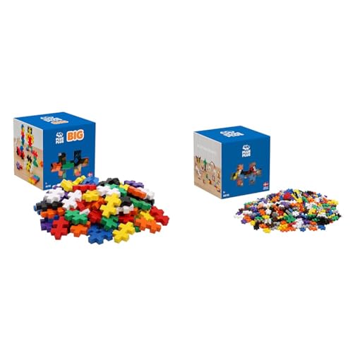 Plus-Plus 9603210 Geniales Konstruktionsspielzeug, Open Play Big Basic Mix, Bausteine-Set, 100 Teile & 52129 3310 Basic Mini 600 Bausteine Plus-Plus 9603210 Geniales Konstruktionsspielzeug, Open Play Big Basic Mix, Bausteine-Set, 100 Teile & 52129 3310 Basic Mini 600 Bausteine von Plus-Plus
