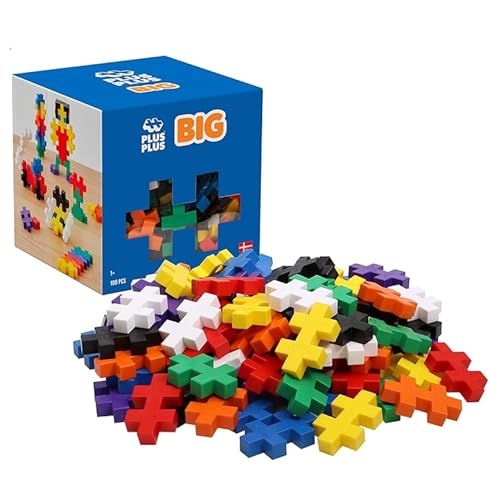 Plus-Plus 9603210 Geniales Konstruktionsspielzeug, Open Play Big Basic Mix, Bausteine-Set, 100 Teile von Plus-Plus