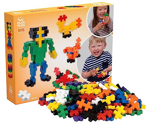 Plus-Plus 52324 9603272 Geniales Konstruktionsspielzeug, Open Play Big Basic Mix, Bausteine-Set, 150 Teile, Mehrfarbig von Plus-Plus