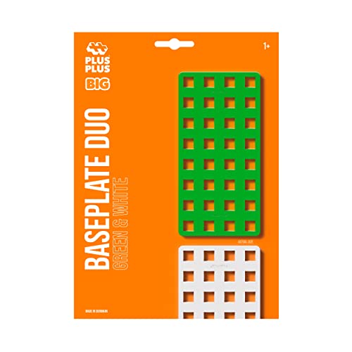 Plus-Plus 9603287 Konstruktionsspielzeug, Big Steckplatte, grün/weiß, 2 Teile Plus-Plus 9603287 Konstruktionsspielzeug, Big Steckplatte, grün/weiß, 2 Teile von Plus-Plus