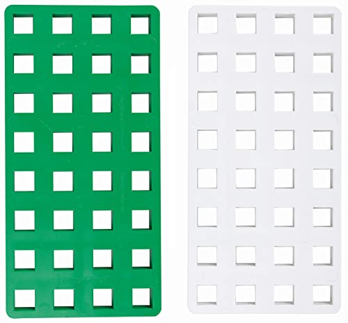 Plus-Plus 9603287 Geniales Konstruktionsspielzeug, Big Steckplatte, grün/weiß, 2 Teile von Plus-Plus