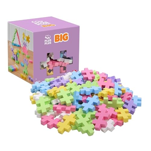 Plus-Plus 9603412 Kreativ-Bausteine, Big Pastell Set, Geniales Konstruktionsspielzeug, 100 Teile von Plus-Plus