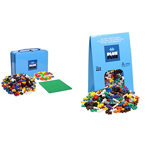 Plus-Plus 9607002 Geniales Konstruktionsspielzeug, Basic, 600 Teile, bunt & 9603350 Geniales Konstruktionsspielzeug, Open Play Basic, Bausteine-Set, 300 Teile Plus-Plus 9607002 Geniales Konstruktionsspielzeug, Basic, 600 Teile, bunt & 9603350 Geniales Konstruktionsspielzeug, Open Play Basic, Bausteine-Set, 300 Teile von Plus-Plus