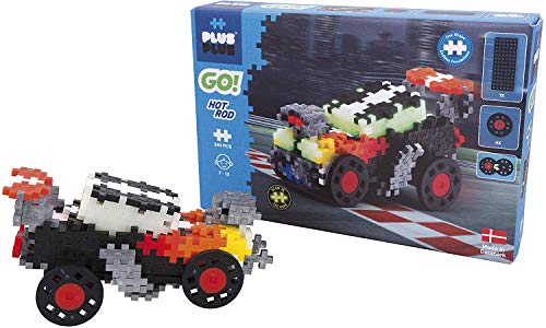 Geniales Konstruktionsspielzeug, Hot Rod Rennauto, PlusPlus Go! Bausteine-Set, 240 Teile von Plus-Plus