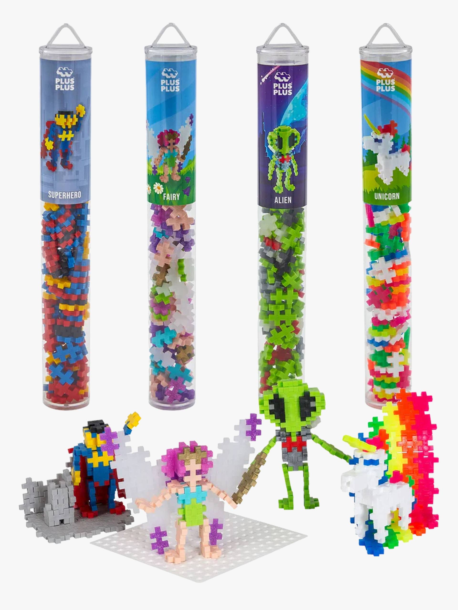 Plus-Plus Bausatz mit Bodenplatte &  Röhre Figuren 4x100 Teile von Plus Plus