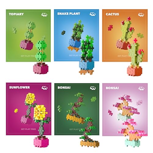 Plus-Plus - Plant Packs - Bundle - 6 Pack - 298 Teile - Bausteine, Bauen, Lernspielzeug für Kinder, Reise, Reisespielzeug, Hergestellt in Dänemark von Plus-Plus