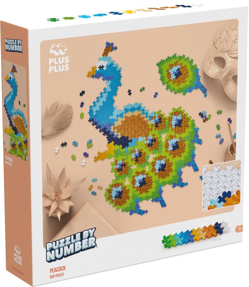 Plus-Plus Puzzle By Number Baukasten Peacock 800 Teile von Plus Plus