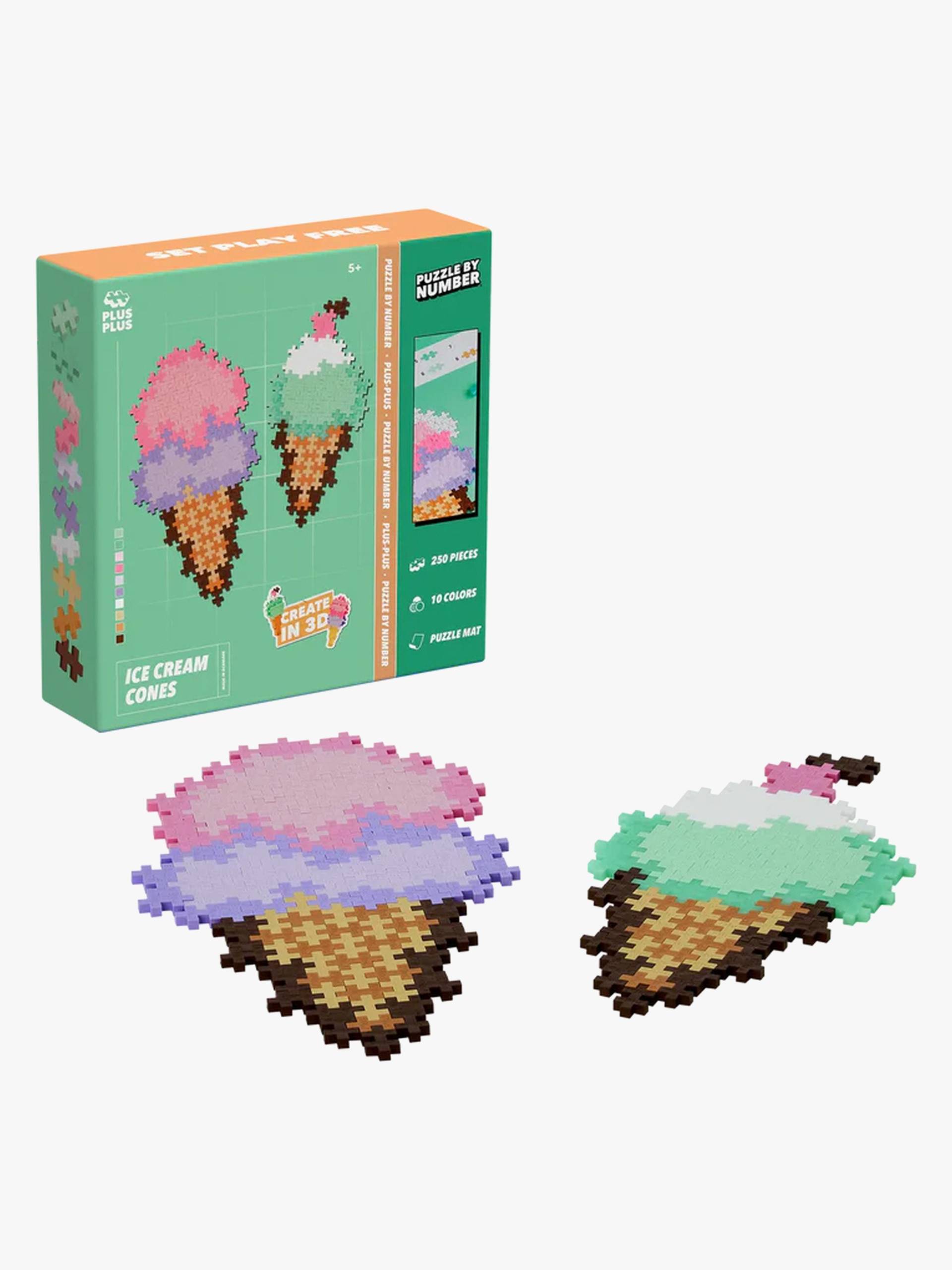 Plus-Plus Puzzle By Number Bausatz Eiswaffeln 250 Teile von Plus Plus