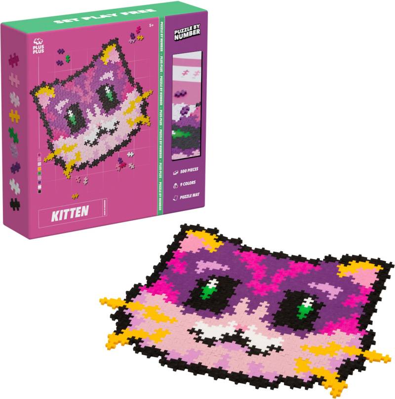 Plus-Plus Puzzle By Number Bausatz Katze 500 Teile von Plus Plus