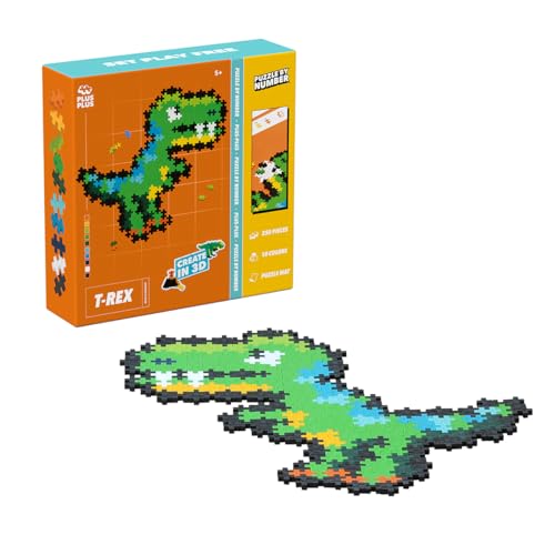 Plus-Plus - Puzzle by Number - T-Rex - 250 Teile - Bausteine, Bauen, Lernspielzeug für Kinder, Reise, Reisespielzeug, Hergestellt in Dänemark Plus-Plus - Puzzle by Number - T-Rex - 250 Teile - Bausteine, Bauen, Lernspielzeug für Kinder, Reise, Reisespielzeug, Hergestellt in Dänemark von Plus-Plus