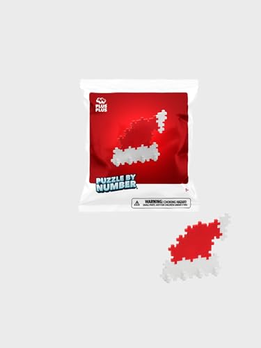 Puzzle nach Zahlen - Weihnachtsmütze von Plus-Plus