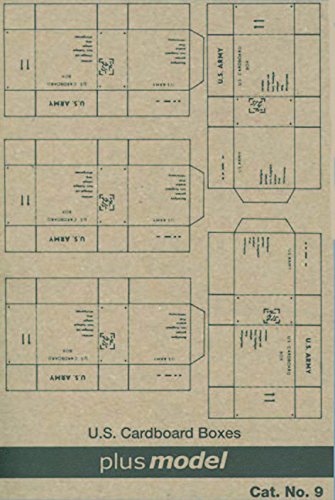 Plus model 9 - U.S. Transport Kartons WW II, 5 Stück pro Bogen von Plus model