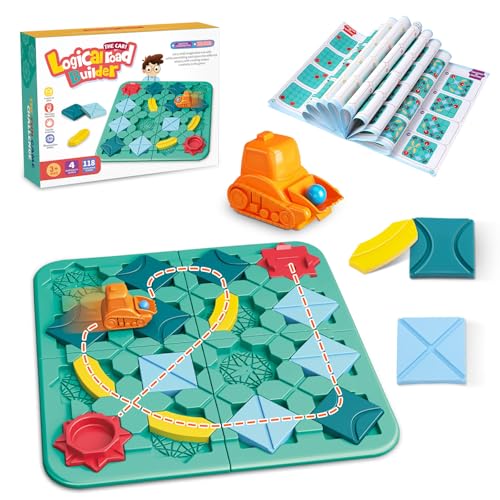 PlusBee Logisches Straßenbau-Brettspiel für Kinder, Große Montessori Puzzle STEM-Spiel, Lernspielzeug ab 4-8 Jahren, Pädagogisches Logikspiel, Geburtstag Geschenk PlusBee Logisches Straßenbau-Brettspiel für Kinder, Große Montessori Puzzle STEM-Spiel, Lernspielzeug ab 4-8 Jahren, Pädagogisches Logikspiel, Geburtstag Geschenk von PlusBee
