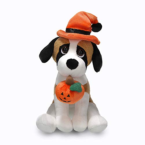 Plushland Halloween Pawpals Welpe Hund Plüschtier kommt mit Hut und Halloween Jack O Laterne – Kürbis für Kinder an diesem Feiertag (Beagle) von Plushland