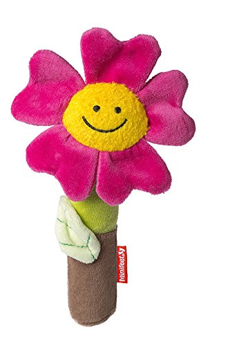 Duckshop Baby geeigneter Greifling Blume mit Quietschfunktion/Stofftier Plüschtier Kuscheltier von Duckshop