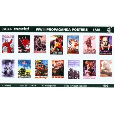 Plus model 3: Propaganda Poster Gemischt Deutsch, Englisch, USA, Russisch. in 1:35 von Plusmodel