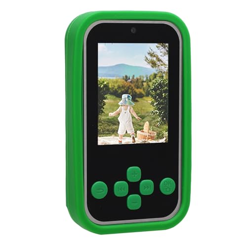 Plyisty 1080p Kids Camera, 2,4 -Zoll -Bildschirm Autofokus -Kleinkind Digitalkamera Selfie, Multifunktions Niedlicher Cartoon Kleinkindspielzeug für Weihnachtsgeburtstagsgeschenke, mit (Green) von Plyisty