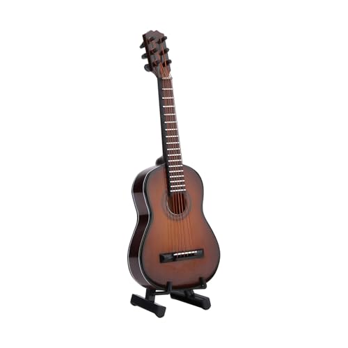 Plyisty 15 cm -Guitar -Modell Vintage Gitarren Ornament Desktop Decor für Sammler Musikliebhaber (Brown) von Plyisty