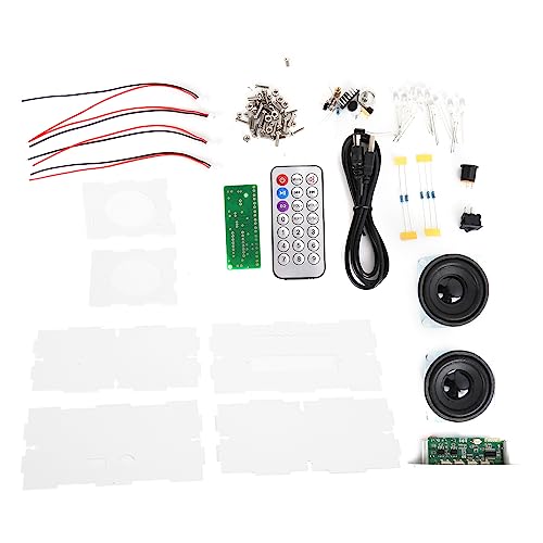 Plyisty 5.0-musisikPlayer, DIY-Lautsprecherbox-Kit MIT Sprachsteuerungsleuchte, Fernbedienung, Vollem Frequenzgang, USB-Eeingang und Ausschaltspeicher (Sprachgesteuerter Flusslicht) von Plyisty