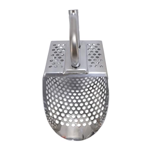 Plyisty Abnehmbarer Griffs Sand Scoop Premium Edelstahlschaufel Zur Metalldetektion mit Effizientem Zahnsieb Zur Schatzsuche von Plyisty